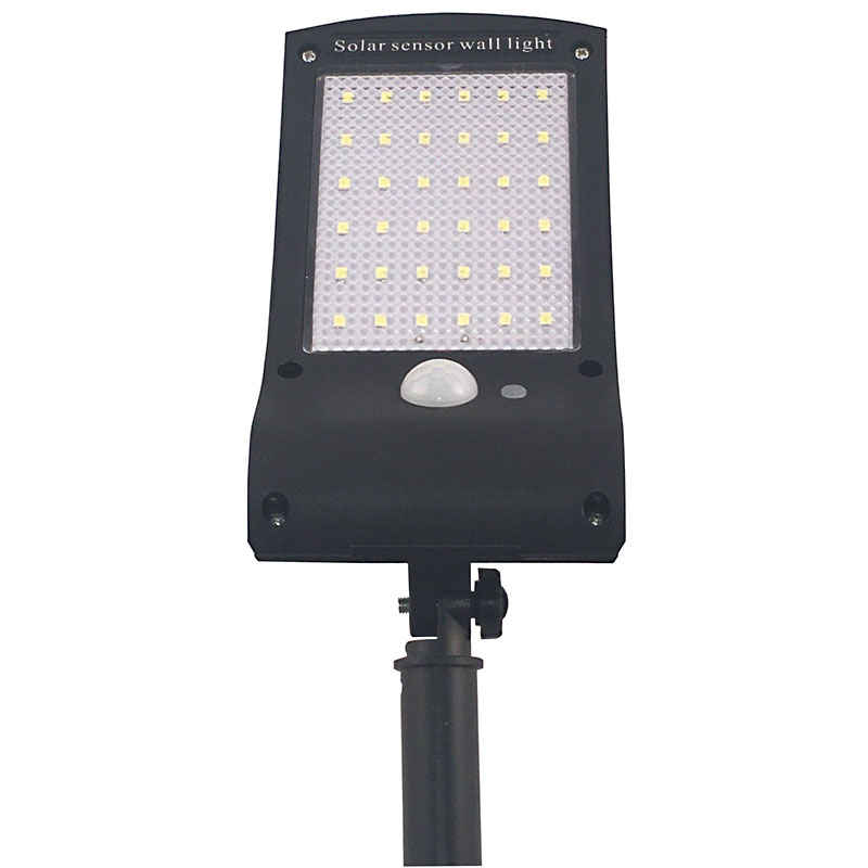 LED Solar Motion Sensor Security Light, 3 Watt High Output Outdoor Wall Sconce, IP65, 36 LEDs, ID-945