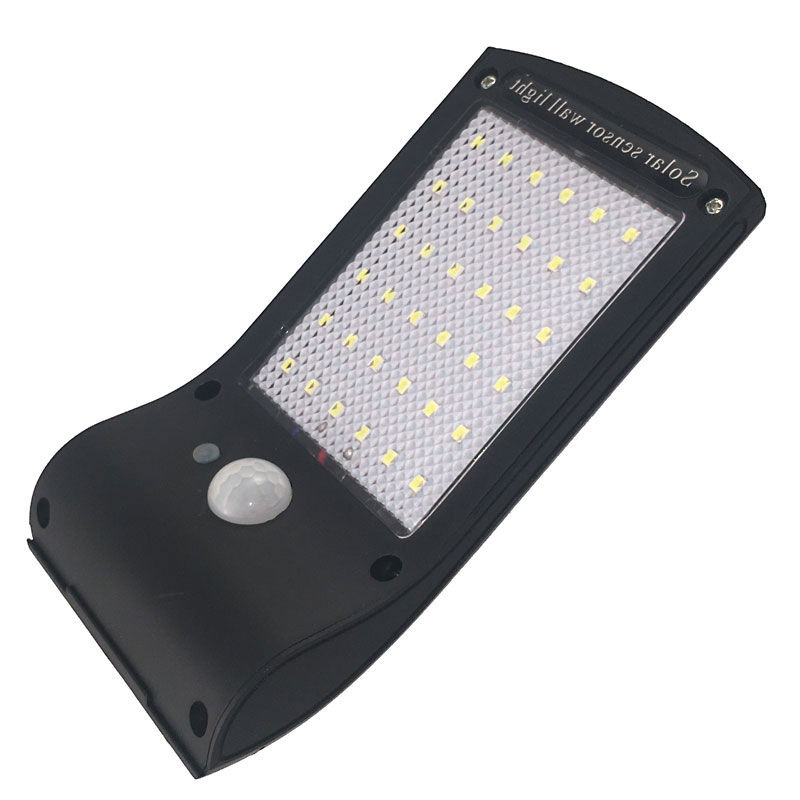 LED Solar Motion Sensor Security Light, 3 Watt High Output Outdoor Wall Sconce, IP65, 36 LEDs, ID-945