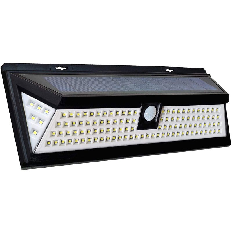 LED Solar Powered 10 Watt Motion Sensor Light, 500 Lumens, Outdoor Motion Detection, 180 Degree Beam Angle, 118 LED's, IP65, ID-958