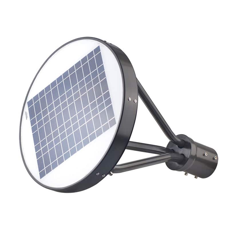  LED Solar Powered 15 Watt Post Top Light, 2250 Lumens, PIR Sensor, IP65 Rating, 120 Degree Beam Angle, ID-1017