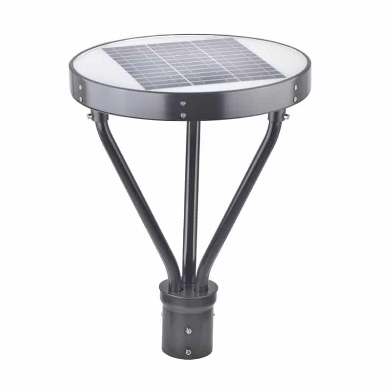  LED Solar Powered 15 Watt Post Top Light, 2250 Lumens, PIR Sensor, IP65 Rating, 120 Degree Beam Angle, ID-1017