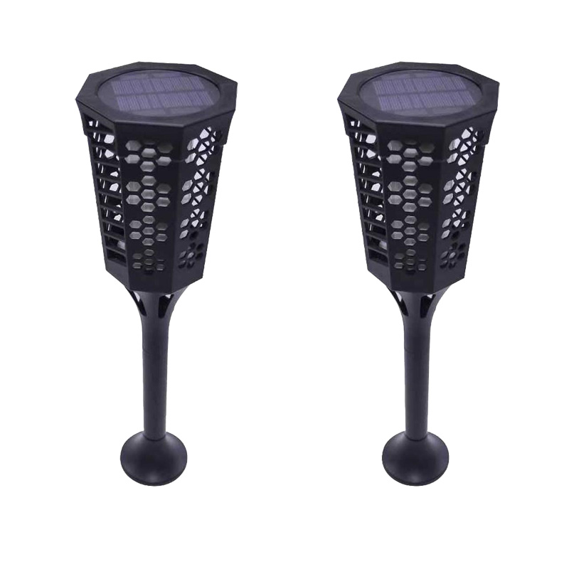 LED Solar Landscape Flame Dancing Torch Lights, 2 Pack, 3 Watts, Solar Powered Dusk To Dawn Operation, IP 65, ID-930