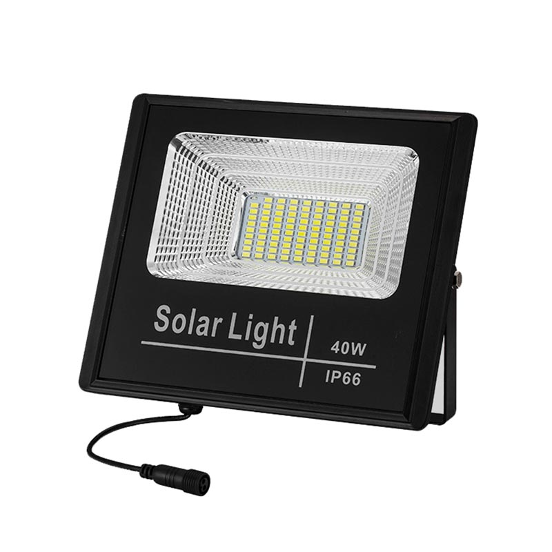 LED Solar Powered 40 Watt High Output Flood Light with Solar Panel, Dimmable Dusk to Dawn On Off Sensor, IP67, ID-954