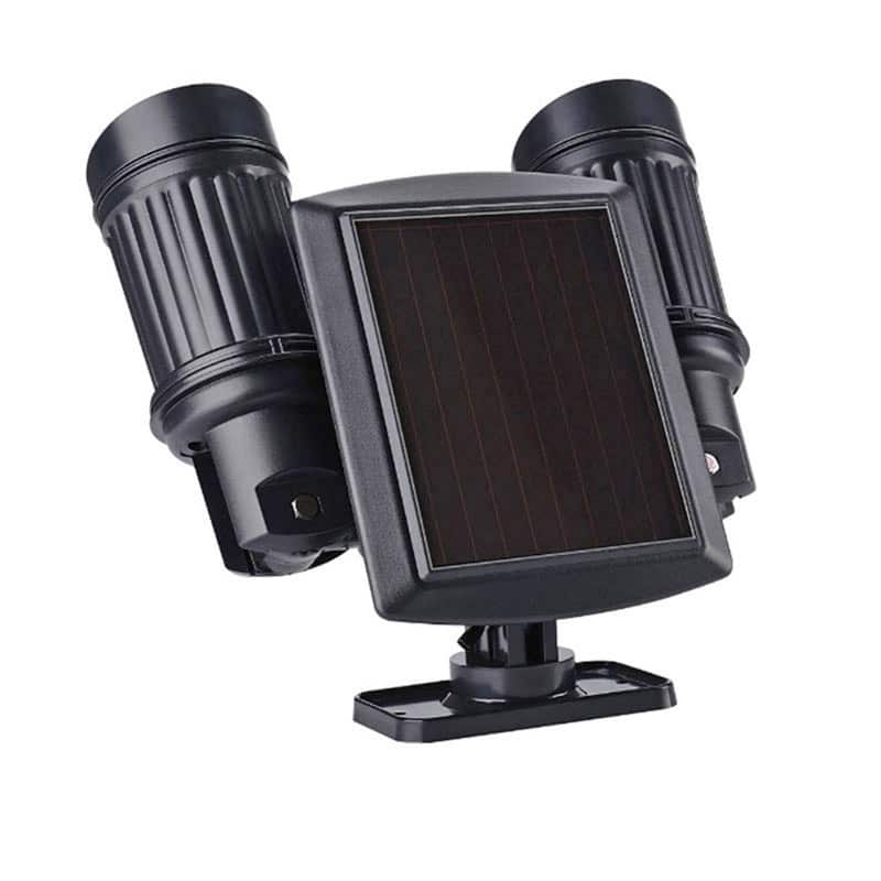 LED Solar Powered Dual Head PIR Motion Sensor Security Light, Adjustable Dual Head Spotlights, IP65 Rated, ID-963