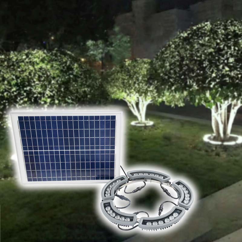 LED Solar Powered Tree Light, 20 Watts, 3300 Lumens, 30 Super Bright 1 Watt Pury LED's, Automatic Dusk to Dawn, ID-1032