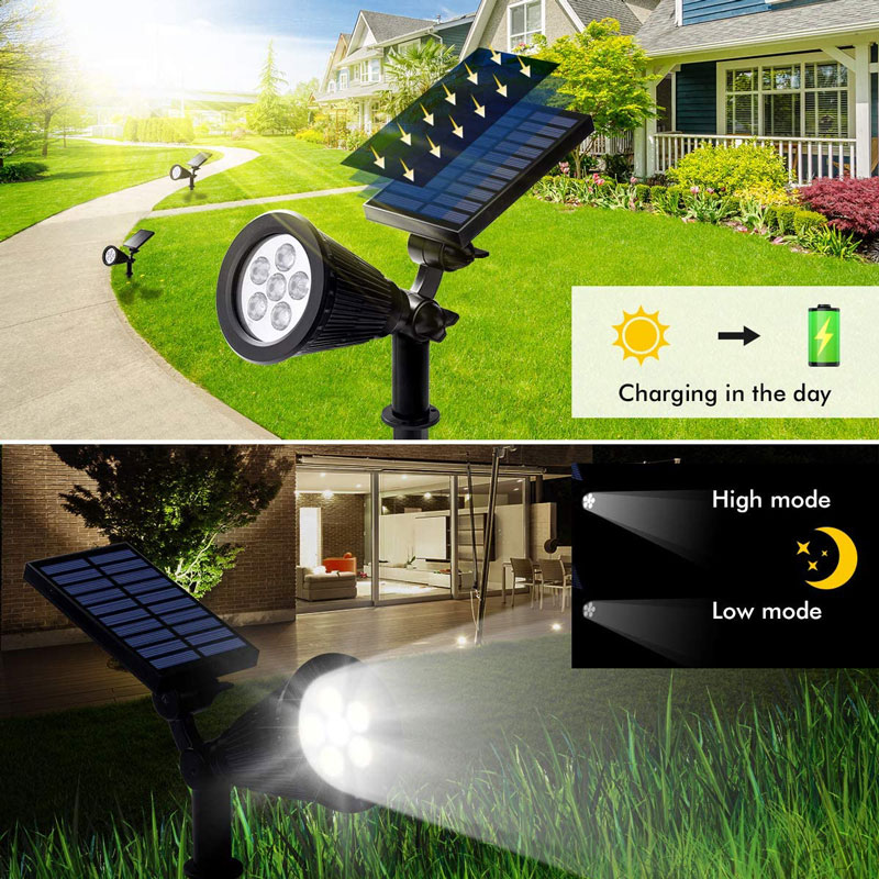 LED Solar Powered 1 Watt Lawn Light, 250 Lumens, Six 50 Lumen LED's, IP65 Rating, Dual Adjustment Feature, ID-962