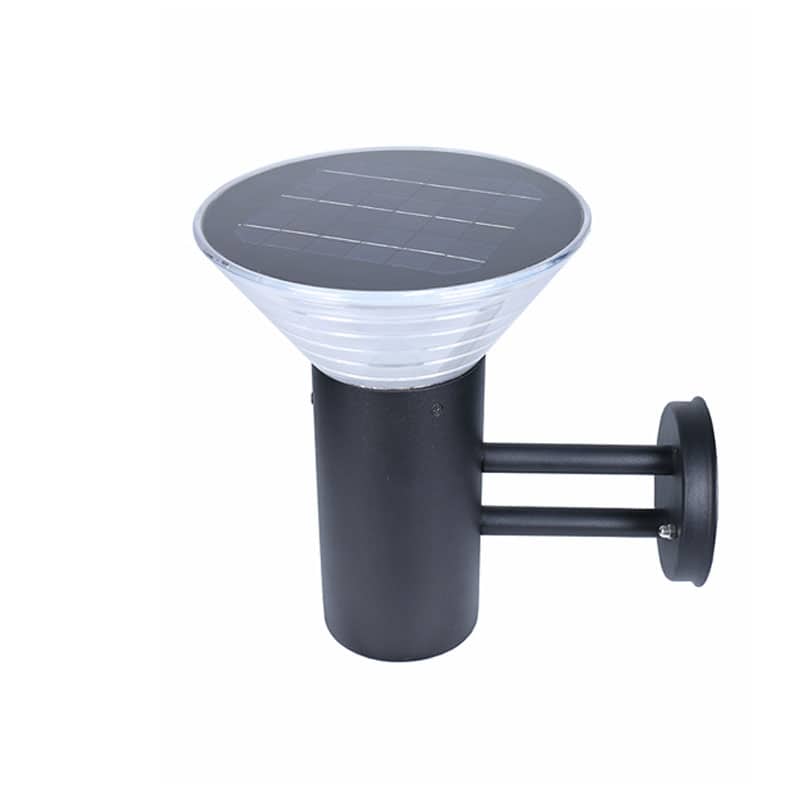 Bollard Wall Mount Solar Powered LED Fixture, Comparable To 50 Watt Halogen, 385 Lumens, ID-1100