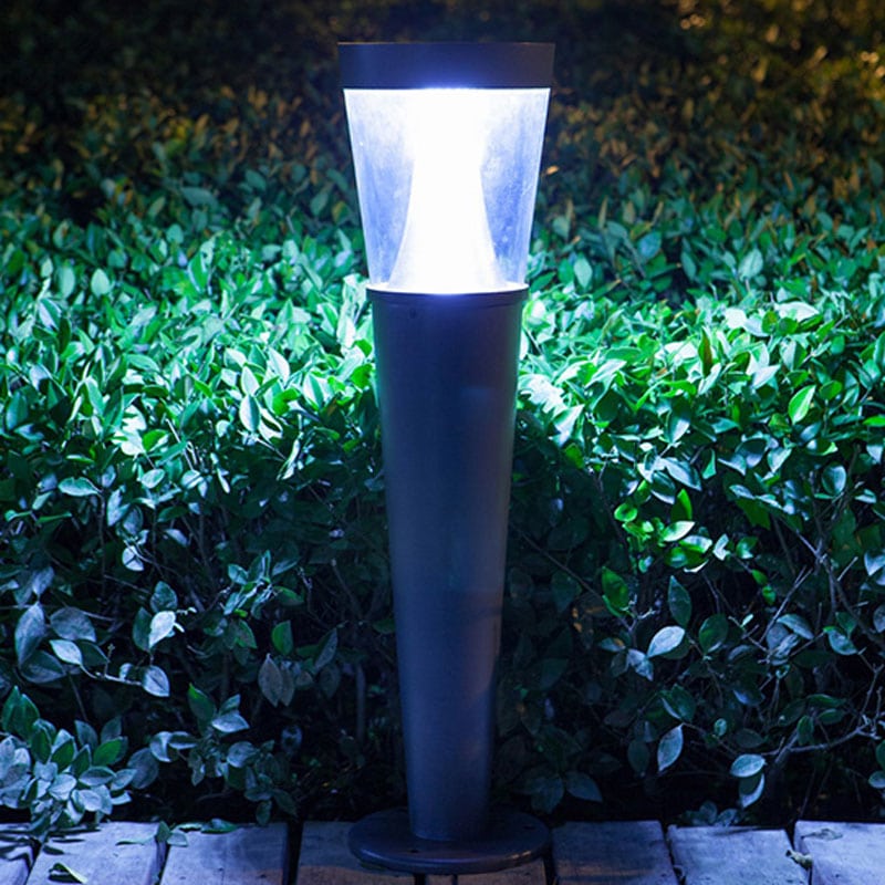 Bollard Solar Powered LED Fixture, Comparable to 30 Watt Halogen, 198 Lumens, 3.5W Monocrystalline Grade A Panel, ID-1097