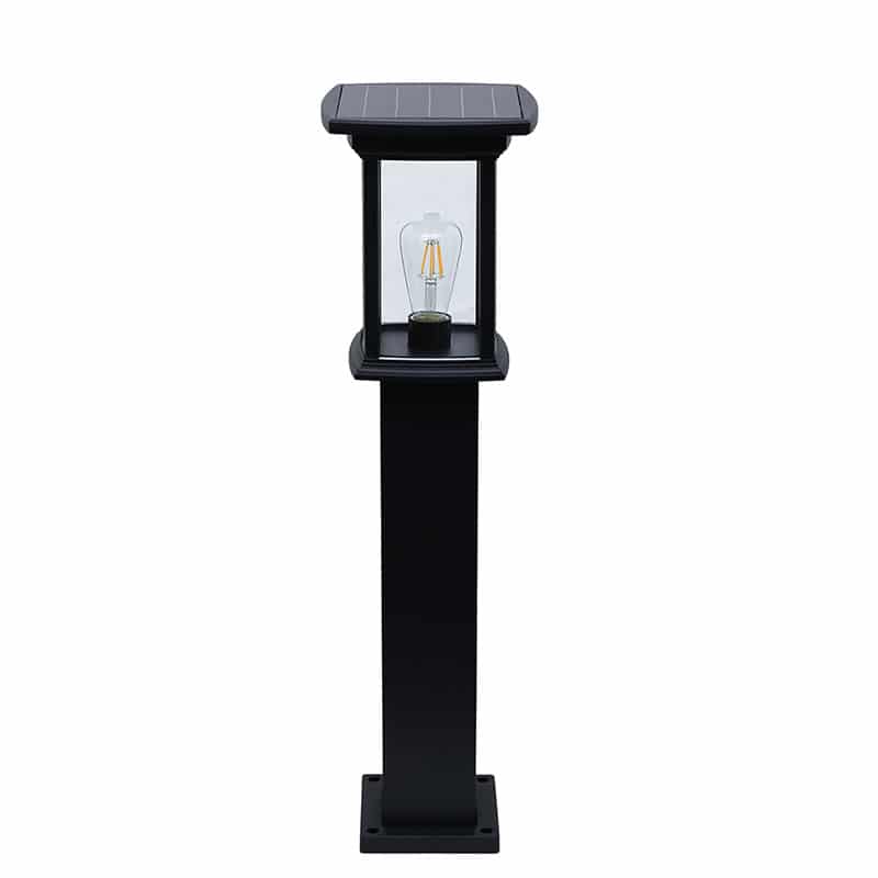 Bollard Solar Powered LED Fixture, Comparable To 50 Watt Halogen, 330 Lumens, ID-1098