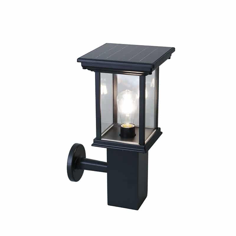 Bollard Wall Mount Solar Powered LED Fixture, Comparable To 50 Watt Halogen, ID-1099