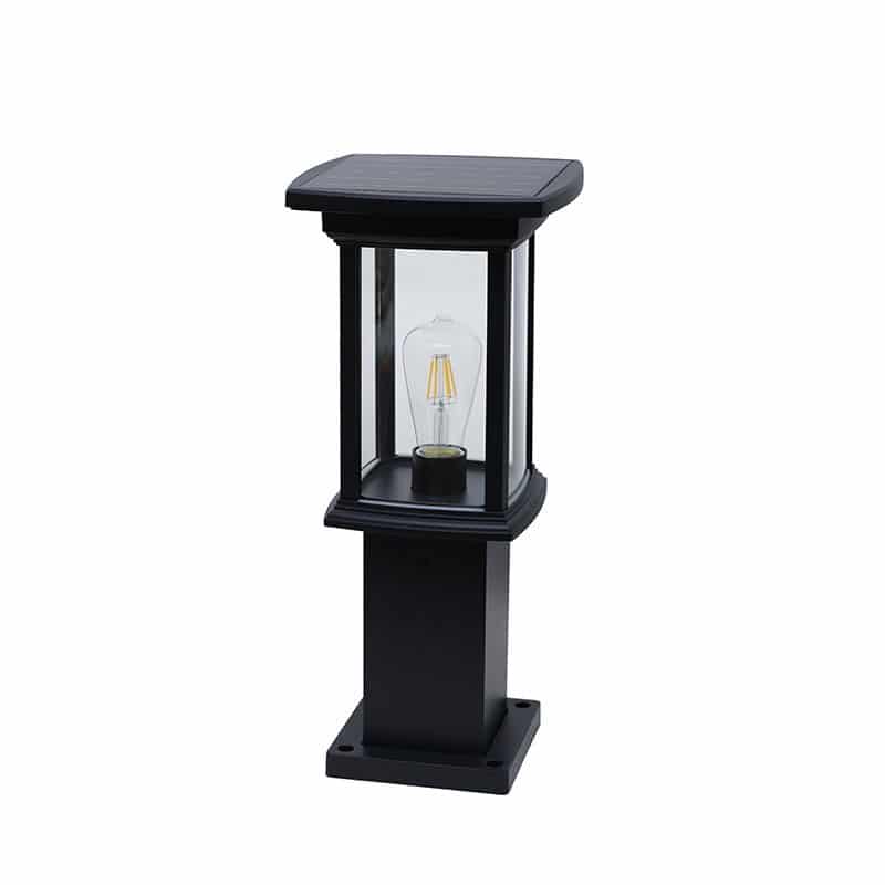 Bollard Solar Powered LED Fixture, Comparable To 50 Watt Halogen, 330 Lumens, ID-1101