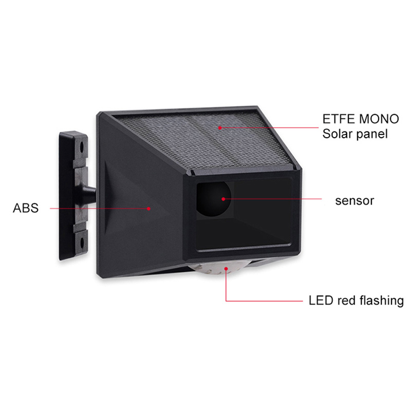 Solar LED Alarm Light, 360 Rotating, Motion Sensor, Smart Remote Control