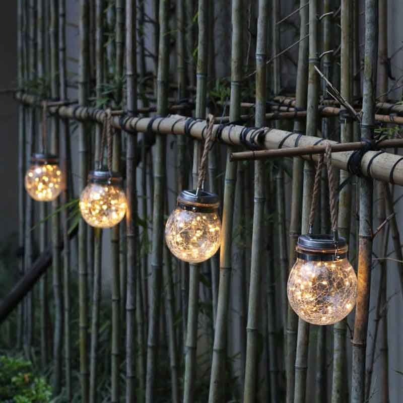 LED Solar Powered Glass Bottle Light, Waterproof,  Outdoor, Garden Decoration Light, 20 LED Copper Light String, 2 Pack