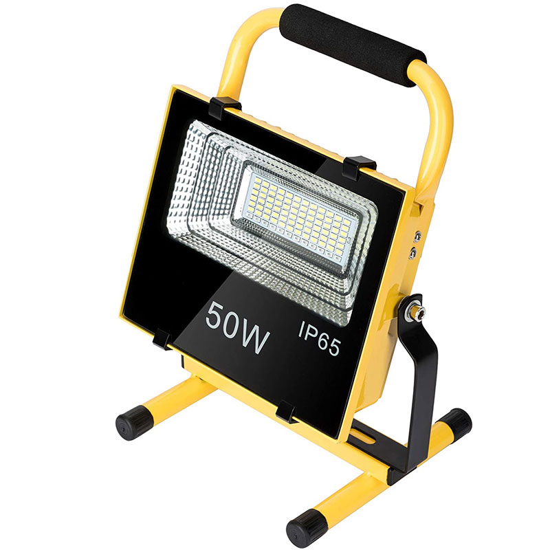 LED Solar Powered 50 Watt Portable Outdoor Work Light, FLood Light, 4500 Lumen, 3 Modes